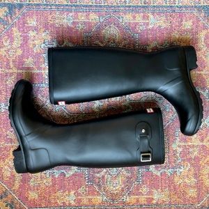 HUNTER RAIN BOOTS MATTE BLACK